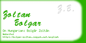 zoltan bolgar business card